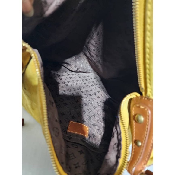 Authentic Louis Vuitton Monogram Suede Onatah GM Shoulder Bag Yellow - Picture 16 of 16